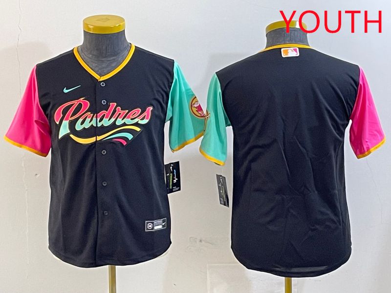 Youth San Diego Padres Blank Black City Edition Game 2025 Nike MLB Jersey style 1